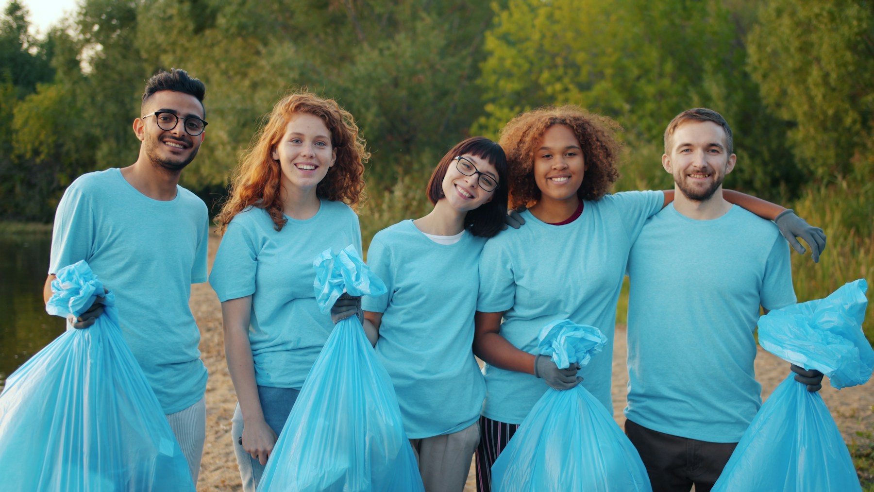 A volunteer serving at a community event